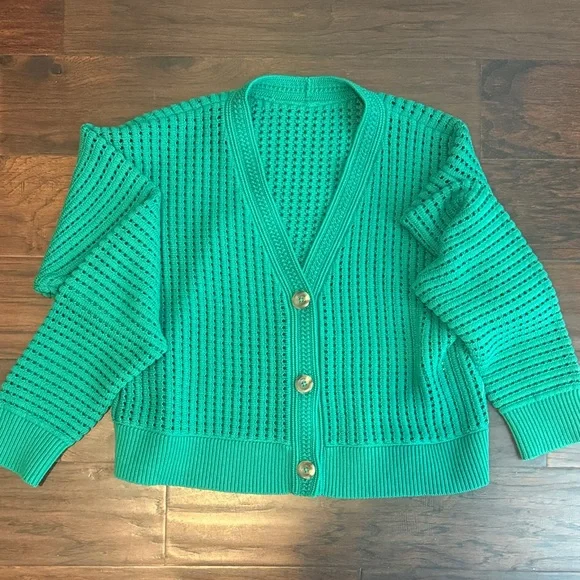 Lululemon Green Knit Cardigan Sweater - Women's xs - Picture 1 of 3